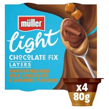 Mullerlight Choc Pot Layers Caramel 4x80g