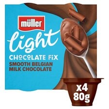 Muller Light Choc Pot Milk Chocolate 4 x 80g (320g)