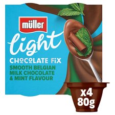 Muller Light Choc Pot Mint Chocolate Desserts 4x80g