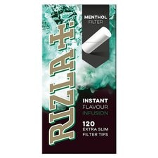 Rizla Menthol Extra Slim Filter Tips 120S