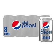 Diet Pepsi Cola Cans 8x330ml