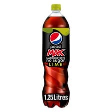 Pepsi Max Lime No Sugar Cola Bottle 1.25L