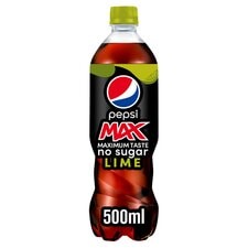 Pepsi Max Lime No Sugar Cola Bottle 500ml