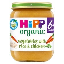 Hipp 6 Month Organic Vegetable And Rice With Chicken 125G Ja