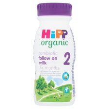 Hipp Organic 2 Follow On Baby Milk Ready To Feed Bottle 6 Month Plus 200Ml