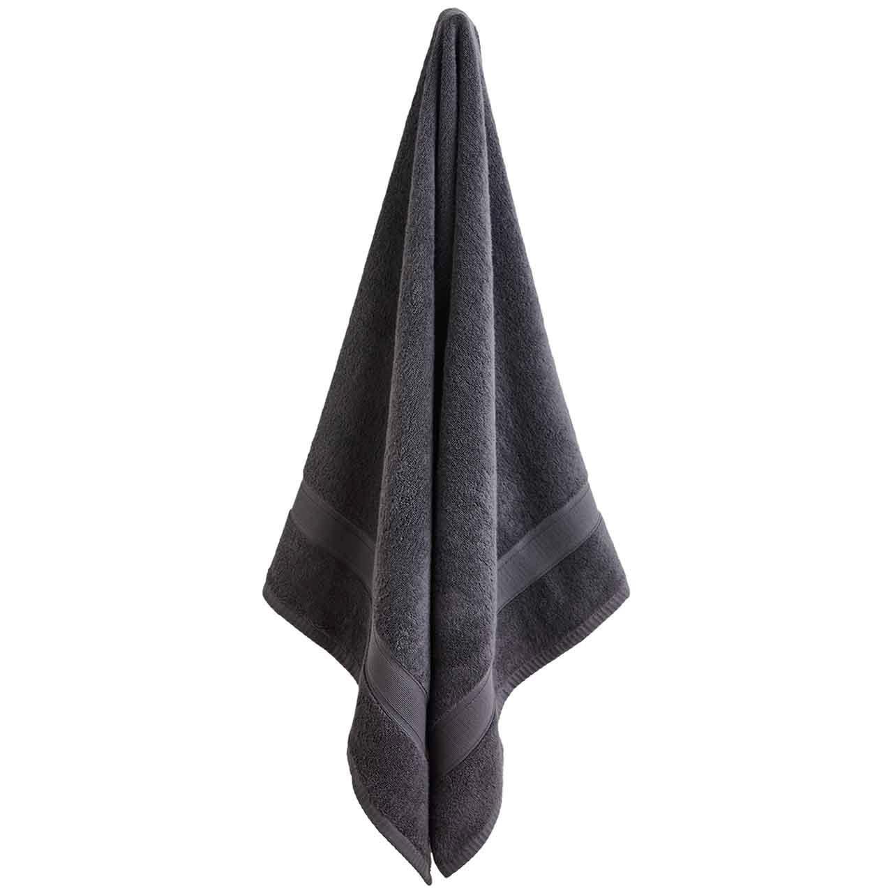 M&S Super Soft Pure Cotton Antibacterial Hand Towel, Charcoal
