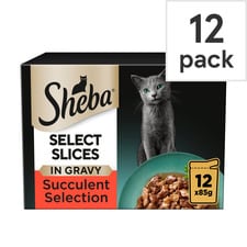 Sheba Select Slices Cat Food Pouches Succulent Mix Gravy 12x85g