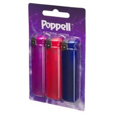 Poppell Electronic Lighters 3 Pack