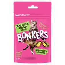 BONKERS CAT TREATS CATNIP, CHICK N' CHEDDAR FLAVOUR 60 G