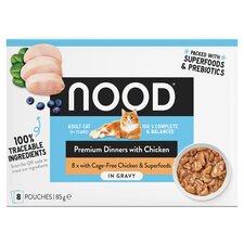 Nood Cat Dinners Chicken & Superfoods In Gravy 8X85g