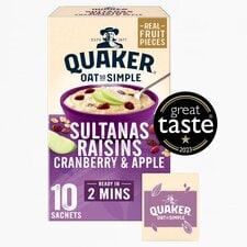 Quaker Oat So Simple Sultana & Raisin Porridge Sachets 10x38.5g