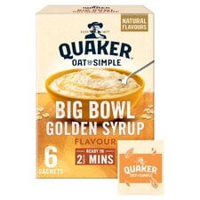 Quaker Big Bowl Golden Syrup Porridge Sachets 6x49.6g