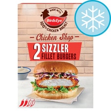 Birds Eye 2 Chicken Shop Sizzler Fillets Burger 227G