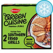 Birds Eye Green Cuisine Chicken Free Southern Fried Grills X2 180G