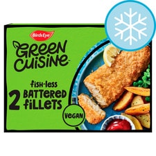 Birdseye 2 Green Cuisine Vegan Battered Fishless Fillets 240g