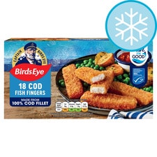 Birds Eye 18 Breaded Cod Fish Fingers 504g