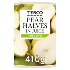 Tesco Halved Pears In Juice 410G