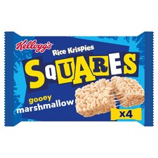 Kellogg's Rice Krispies Squares Marshmallow Snack Bars Multipack, 4x28g