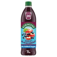 Robinsons Apple & Blackcurrant No Added Sugar Squash 1L