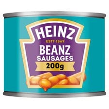 Heinz Baked Beans With Pork Sausages In Tomato Sauce 200G