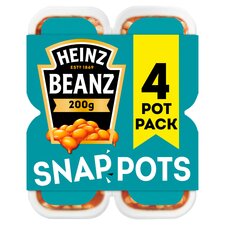 Heinz Baked Beans Snap Pots In Tomato Sauce 4 X200g