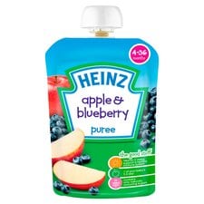 Heinz Fruit Pouch Apple & Blueberry 100G