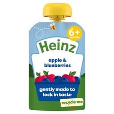 Heinz Apple & Blueberries Baby Food Fruit Pouch 100g