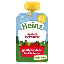 Heinz Apple & Strawberry Baby Food Fruit Puree Pouch 100g