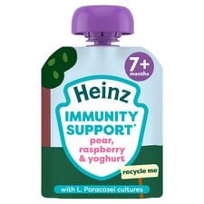 Heinz Baby Food Pear, Raspberry & Yoghurt Immunity Support Fruit Pouch 85g