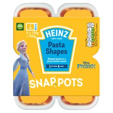 Heinz Disney Frozen Pasta Shapes Snap Pots 4X190g