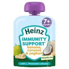 Heinz Banana, Coconut & Yoghurt Immunity Support Baby Food Pouch 85g