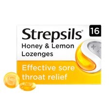 Strepsils Triple Action Honey & Lemon Throat Lozenges 16 Pack