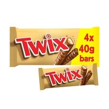 Twix  Milk Chocolate Biscuit Snack Bars Multipack 4x40g