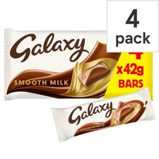 Galaxy Smooth Milk Chocolate Bars Multipack Chocolate 4x42g