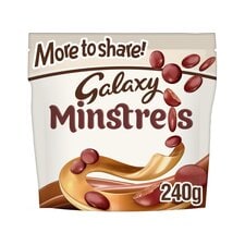 Galaxy Minstrels Milk Chocolate Buttons Sharing Pouch Bag 240g