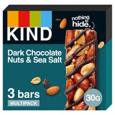 KIND Dark Chocolate Nuts & Sea Salt bars Cereal bars 3x30g