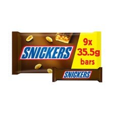 Snickers Chocolate Snack Bars Multipack 9 x 35.5g