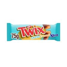 Twix Xtra Salted Caramel Milk Chocolate Biscuit Twin Bars 75g