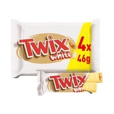 Twix Caramel & White Chocolate Fingers Biscuit Twin Bars 4 x 46g