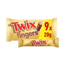 Twix Fingers Biscuit Snack Bars Multipack 9 x 20g