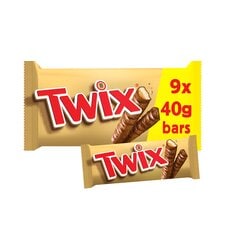 Twix Caramel & Milk Chocolate Fingers Biscuit Twin Bars 9 x 40g 