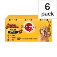 Pedigree Dog Tin Cans Mixed Selection in Gravy 6x400g