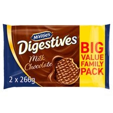 McVitie's Digestives Milk Chocolate Biscuits Twin Pack 2 x 266g