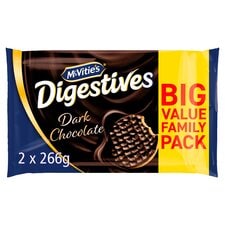 McVitie's Digestives Dark Chocolate Biscuits Twin Pack 2 x 266g