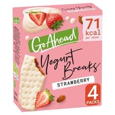 Go Ahead Strawberry Fruit Yogurt Breaks Snack Bars Multipack 4 x 35.5g