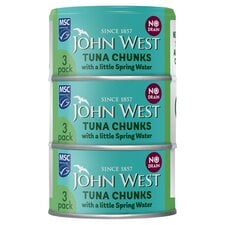 John West No Drain Tuna Chunks in Springwater 3x100g Eco-twist