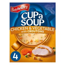 Batchelors Cup A Soup Chicken & Vegetable Croutons 4 Pack 110G