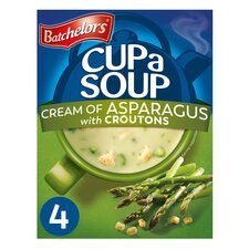 Batchelors Cup A Soup Cream Of Asparagus Croutons 4 Pack 117G