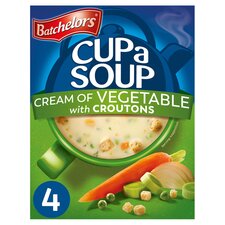 Batchelors Cup A Soup Cream Of Vegetable Croutons 4 Pack 122G