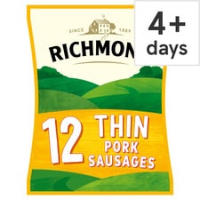 Richmond 12 Thin Pork Sausages 340G